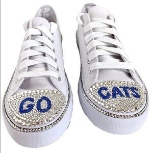 Kentucky Wildcats Go Cats Blinged Out Sneakers